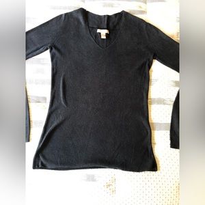 Banana republic medium tall fitted silk cotton sweater v neck long sleeve